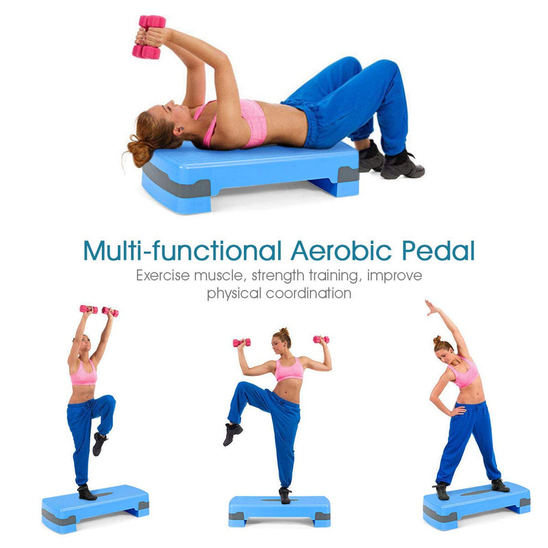 Load image into Gallery viewer, Step Platform, 26&quot; Adjustable Aerobic Exercise Step Deck (Navy Blue)
