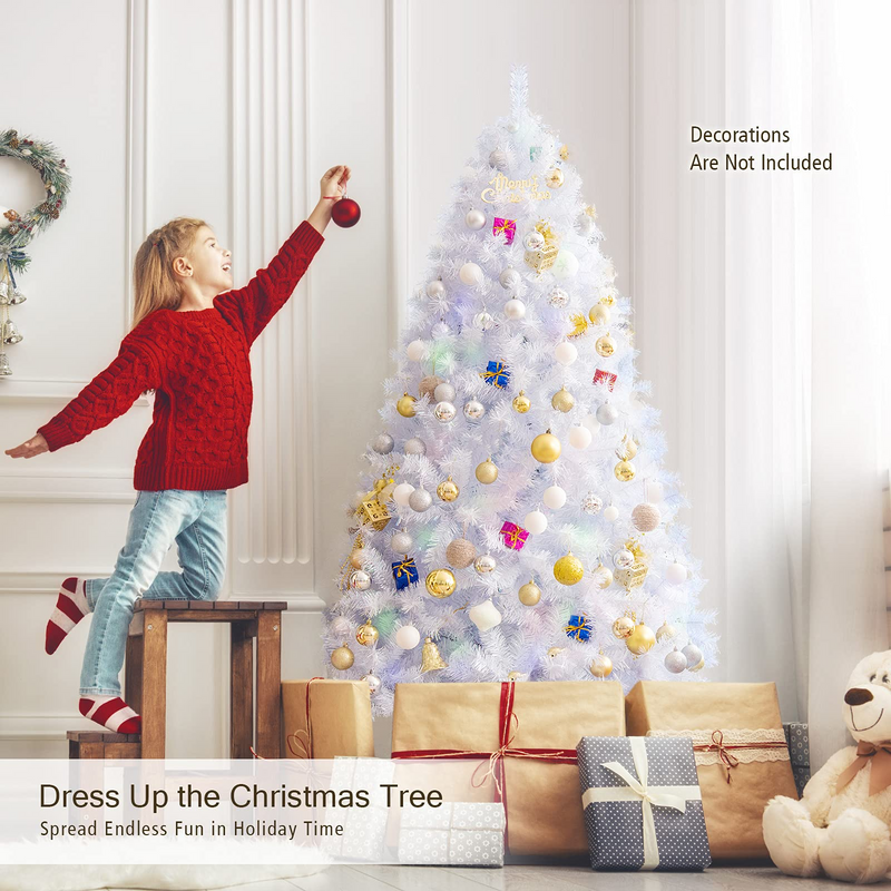 Load image into Gallery viewer, Goplus Artificial Christmas Tree, Hinged Unlit Full Xmas Pine Tree, Quick Set-Up, for Indoor Home Office Holiday Decoration - GoplusUS
