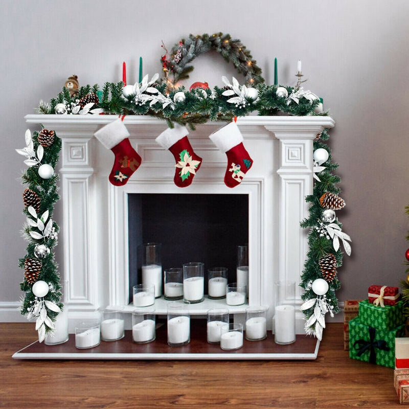 Load image into Gallery viewer, 9FT Pre-lit Christmas Garland, with 50 LED Lights - GoplusUS
