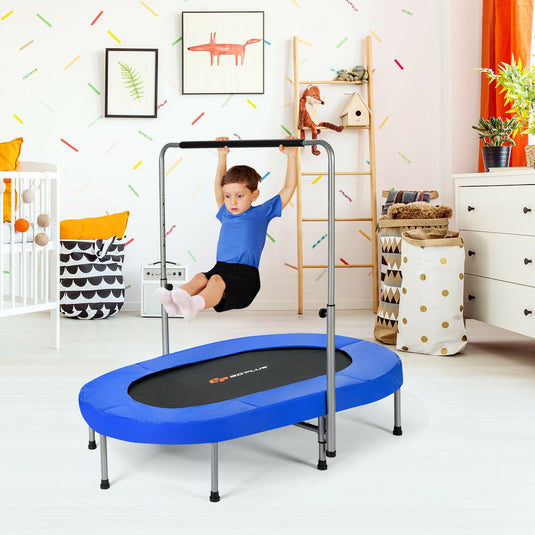 Foldable Trampoline, Double Mini Kids Trampoline Rebounder - GoplusUS