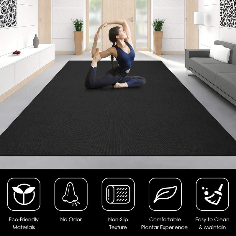 Load image into Gallery viewer, Large Yoga Mat, 7&#39; x 5&#39; x 8mm and 6&#39; x 4&#39; x 8mm with Straps - GoplusUS
