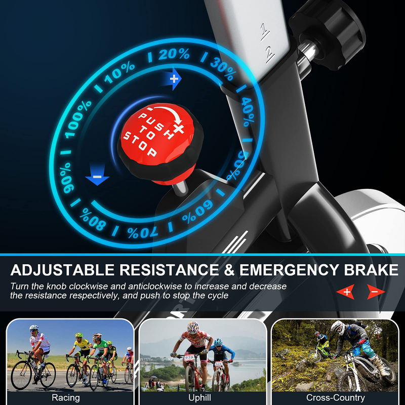 Load image into Gallery viewer, Indoor Exercise Cycling Bike, Smooth Belt Drive Stationary Bike W/ Heart Rate, LCD Monitor - GoplusUS
