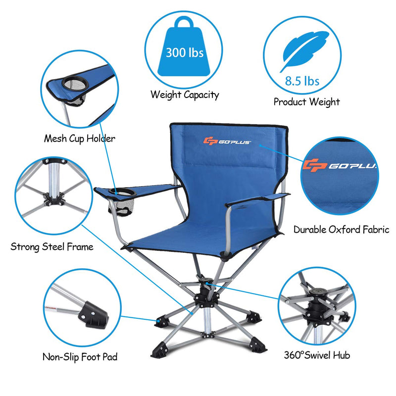 Load image into Gallery viewer, Swivel Camping Chair - GoplusUS
