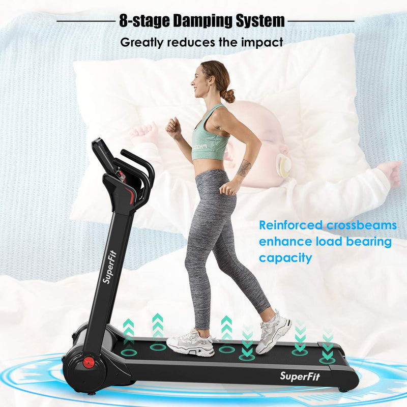 Load image into Gallery viewer, 2.25HP Electric Folding Treadmill, Installation-Free Design with 8-Stage Damping System - GoplusUS
