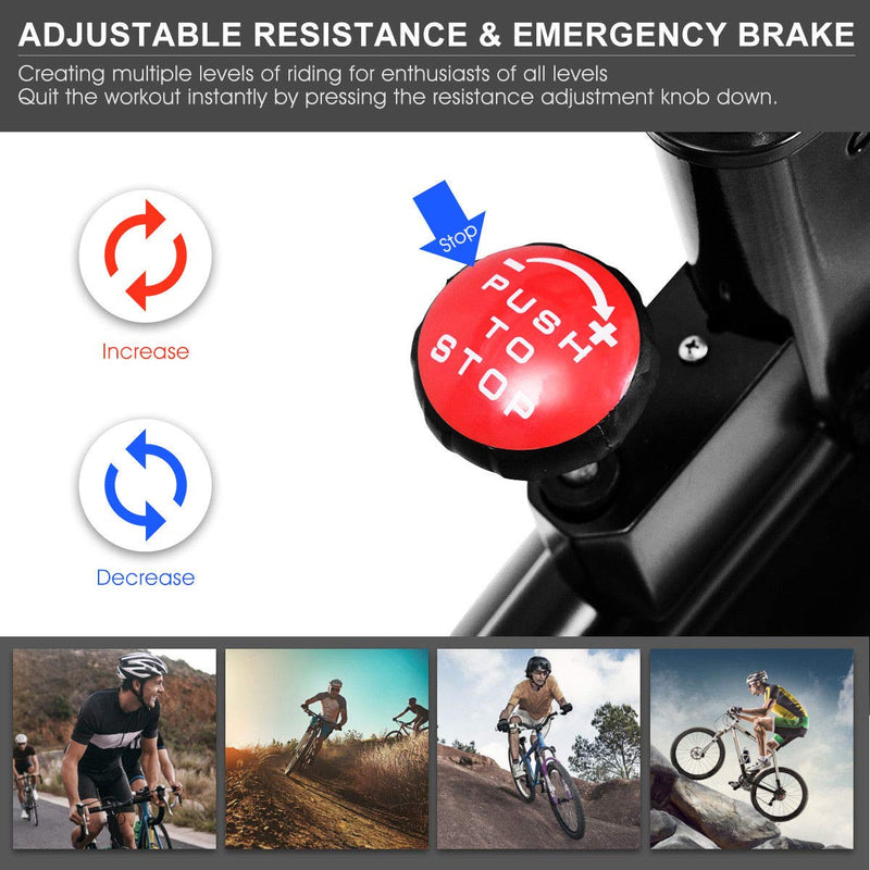 Load image into Gallery viewer, Indoor Cycling Bike, Stationary Bicycle with Flywheel and LCD Display - GoplusUS
