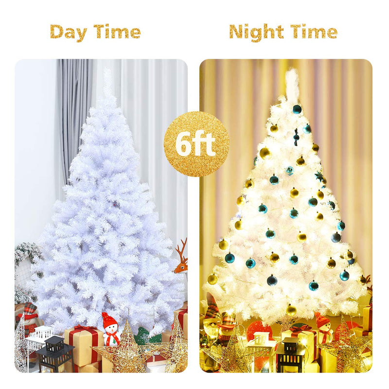 Load image into Gallery viewer, 6ft /7.5ft/9ft White Artificial Christmas Tree - GoplusUS
