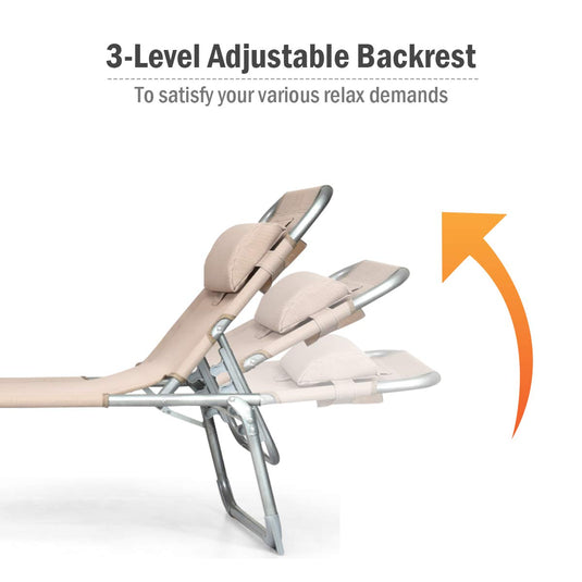 Adjustable Chaise Lounge Chair Recliner - GoplusUS