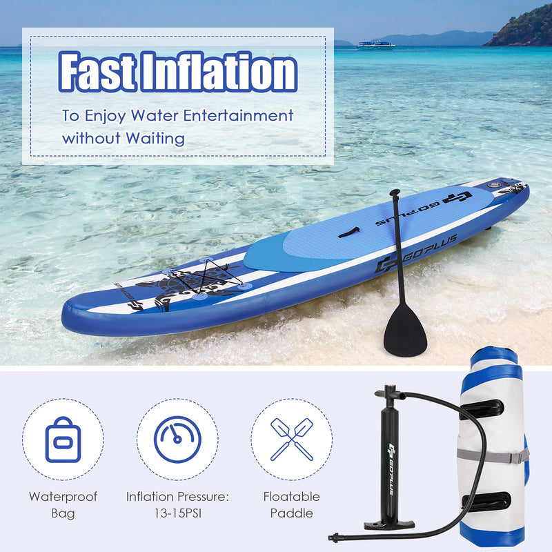 Load image into Gallery viewer, 10.5/11FT Inflatable Stand Up Paddle Board, 6.5&quot; Thick SUP with Carry Bag - GoplusUS
