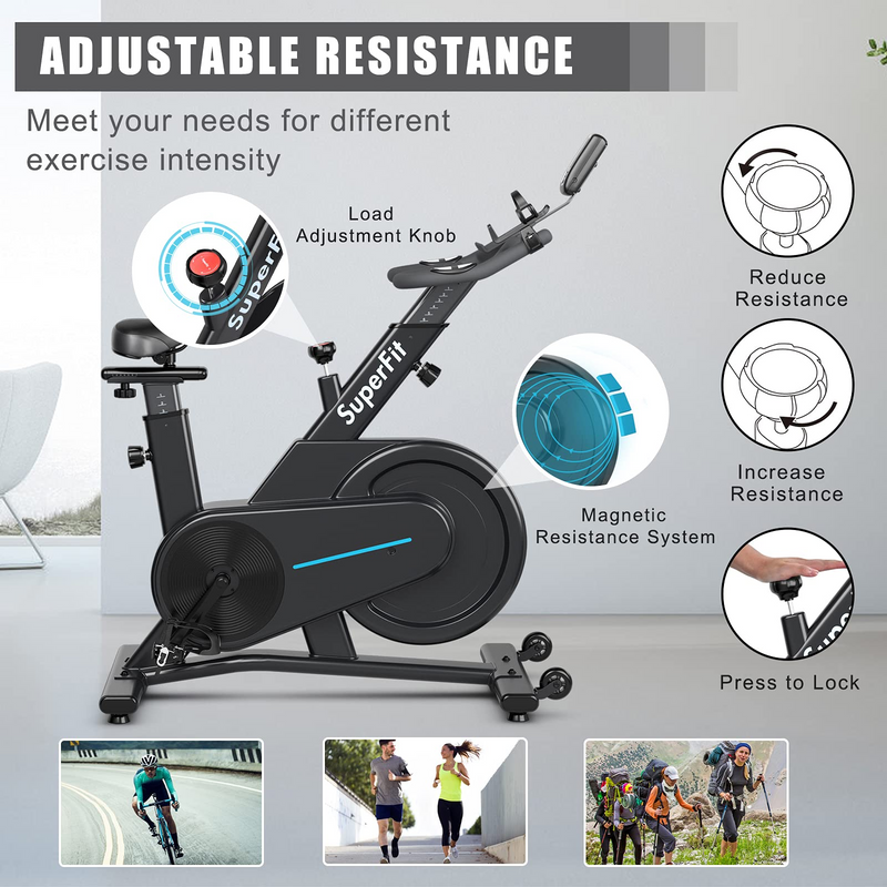 Load image into Gallery viewer, Goplus Magnetic Exercise Bike, Stationary Cycling Bike with Adjustable Seat &amp; Handle - GoplusUS
