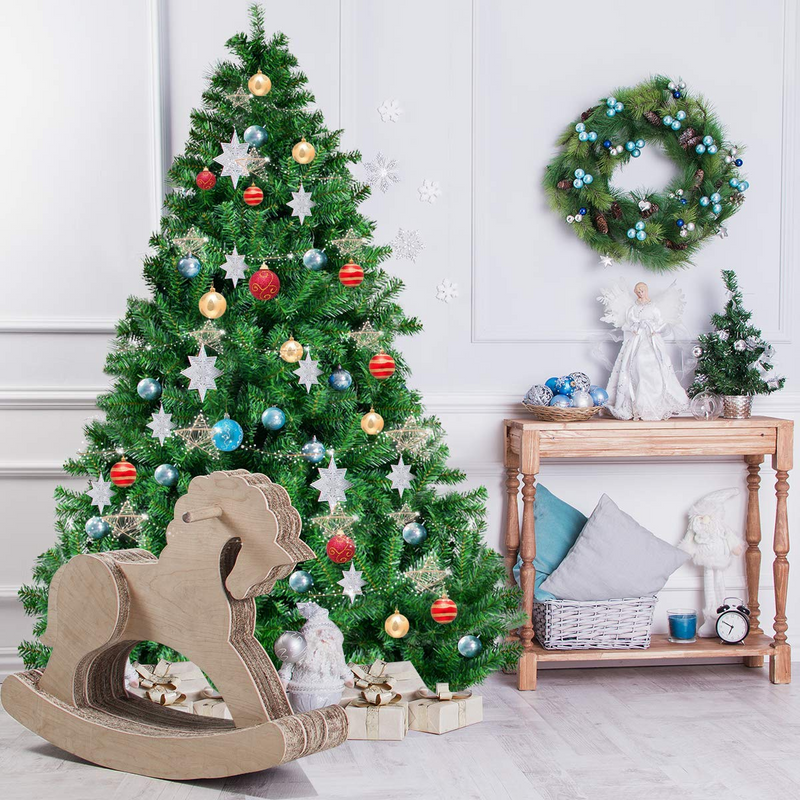 Load image into Gallery viewer, Goplus Artificial Christmas Tree, Unlit Premium Hinged Spruce Xmas Tree with Solid Metal Stand, for Outdoor and Indoor Decor - GoplusUS
