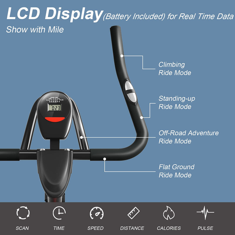 Load image into Gallery viewer, Goplus Magnetic Stationary Bike, Indoor Exercise Cycling Bike Smooth Belt Drive - GoplusUS
