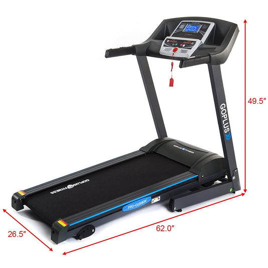 2.2HP Folding Treadmill Electric Support Motorized Power Running Fitness Jogging Incline - GoplusUS