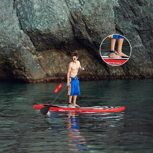 Goplus Inflatable Stand up Paddle Board Surfboard SUP Board (Red, 10FT) - GoplusUS
