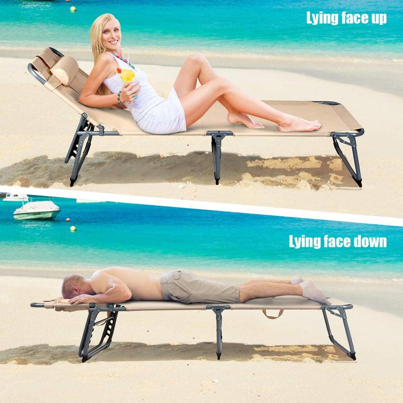Load image into Gallery viewer, Patio Lounge Chair, Adjustable Folding Recliner - GoplusUS
