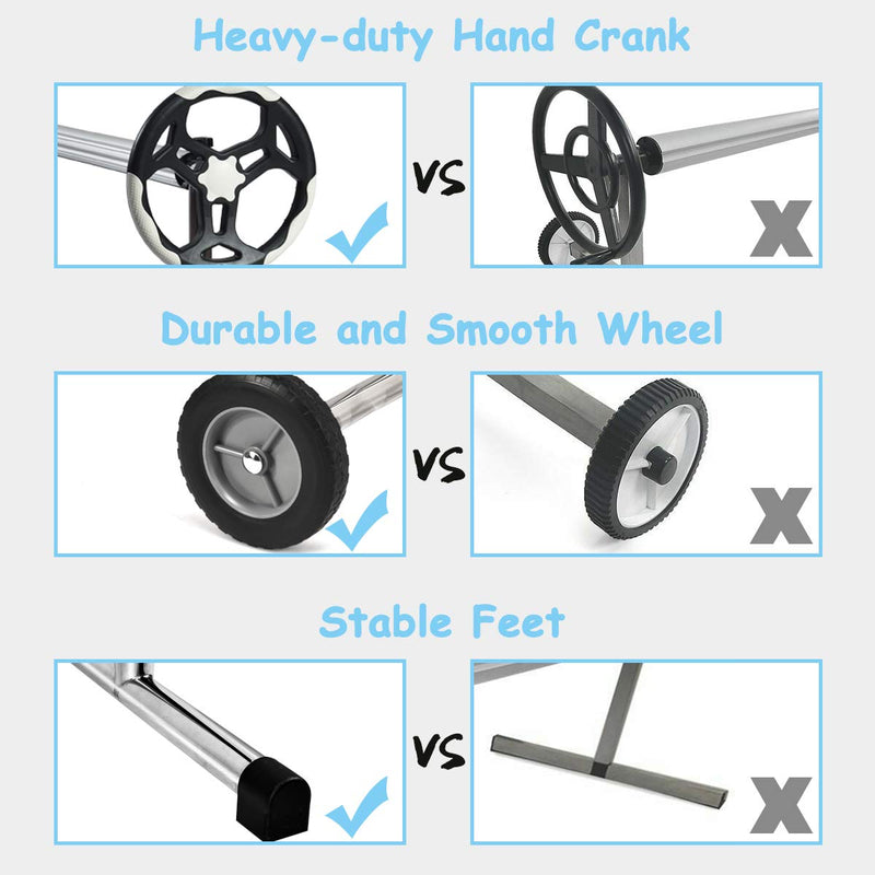 Load image into Gallery viewer, 21FT Pool Cover Reel Set, Aluminum Pool Solar Cover Reel - GoplusUS
