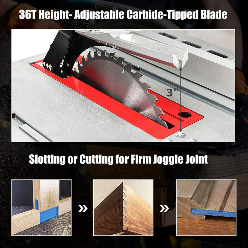 Load image into Gallery viewer, Table Saw, 10-Inch 15-Amp Portable Table Saw, 36T Blade

