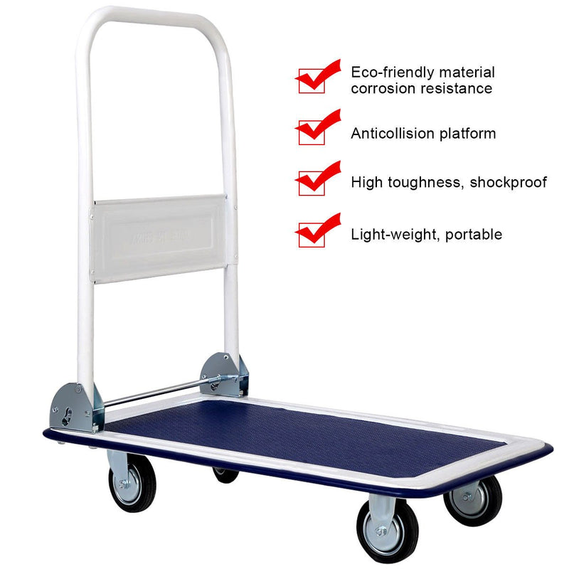 Load image into Gallery viewer, Goplus Folding Platform Cart 330LBS Rolling Flatbed Cart - GoplusUS
