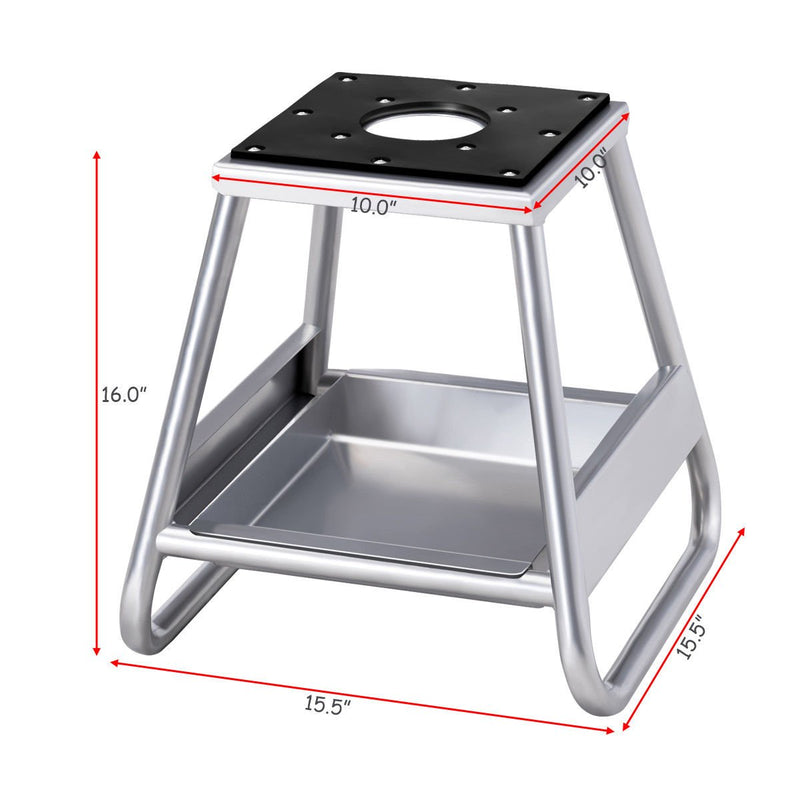 Load image into Gallery viewer, Motorcycle Motocross Dirt Bike Panel Stand Hoist Maintenance Lift Jack 1000LB Capacity (10&quot; x 10&quot; with Removable Oil Pan) - GoplusUS
