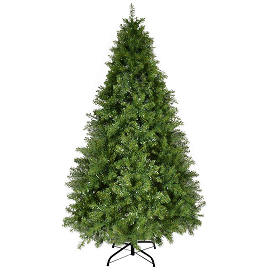 Goplus Pre-Lit Christmas Tree Artificial PVC with 700 LED Lights and Solid Metal Legs (7ft) - GoplusUS