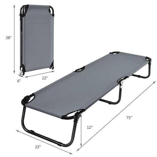 Folding Camping Cot, Heavy Duty Collapsible Foldable Bed - GoplusUS