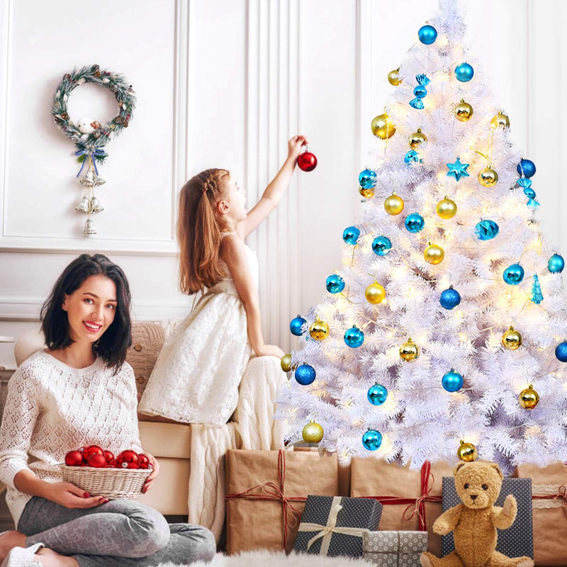 Load image into Gallery viewer, 6ft /7.5ft/9ft White Artificial Christmas Tree - GoplusUS
