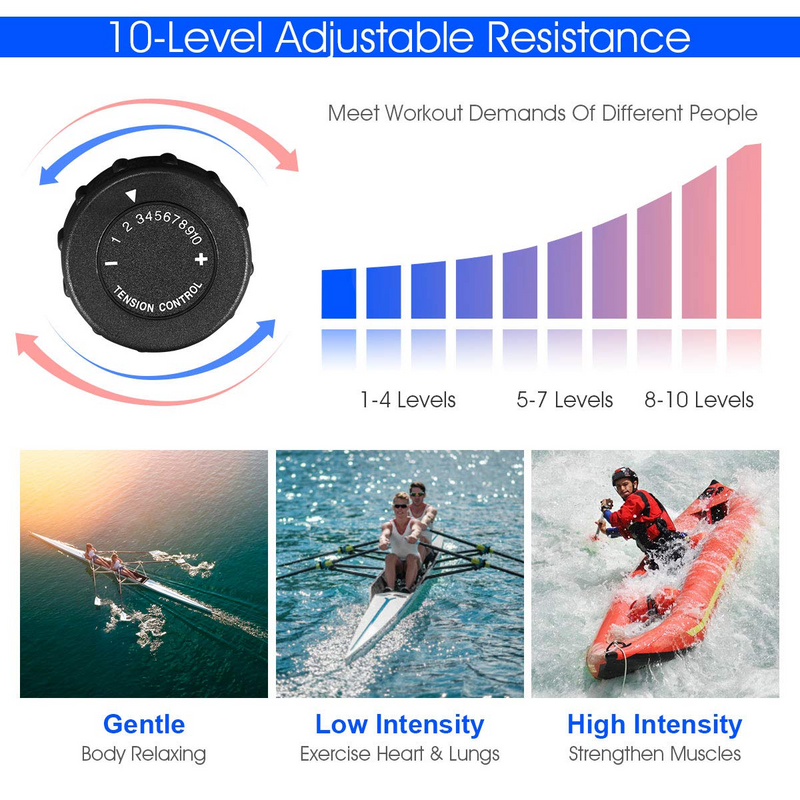Load image into Gallery viewer, Goplus Magnetic Rowing Machine, Foldable Rower with 10-Level Tension Resistance System (Black) - GoplusUS
