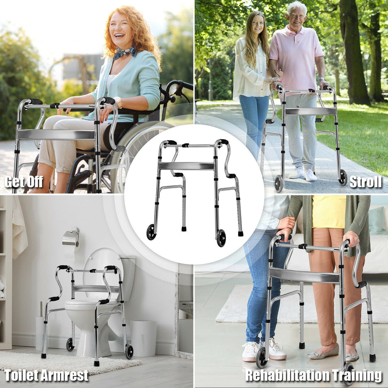 Load image into Gallery viewer, 440LBS Foldable Standard Walker - GoplusUS
