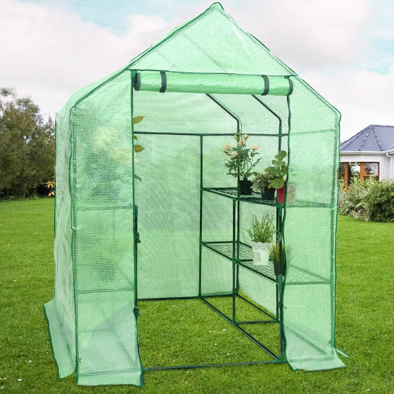 Load image into Gallery viewer, Greenhouse Indoor Outdoor Walk in Plant Gardening Green House 4.8&quot; x 4.8&quot; x 6.4&quot; - GoplusUS
