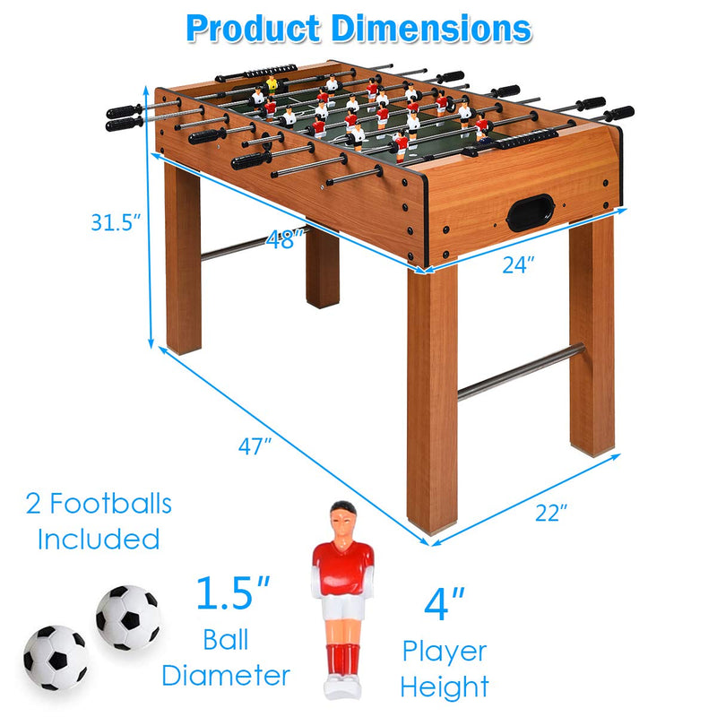 Load image into Gallery viewer, 48&quot; Foosball Table, Easy-Assemble Soccer Game Table - GoplusUS

