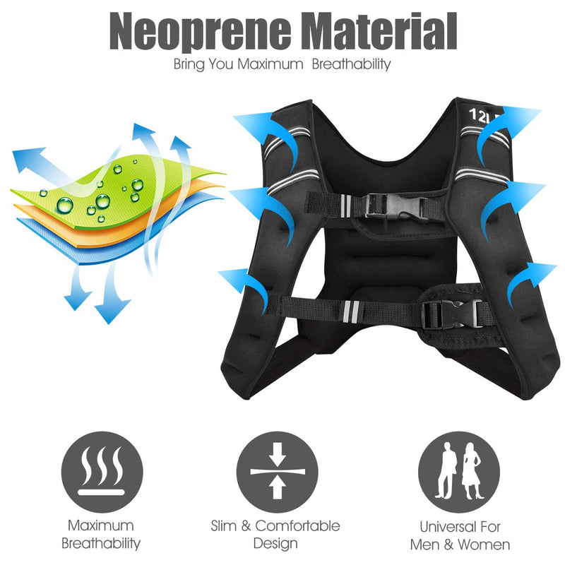 Load image into Gallery viewer, Adjustable Weighted Vest, 12lb/20lbWeight Vest Workout Equipment - GoplusUS
