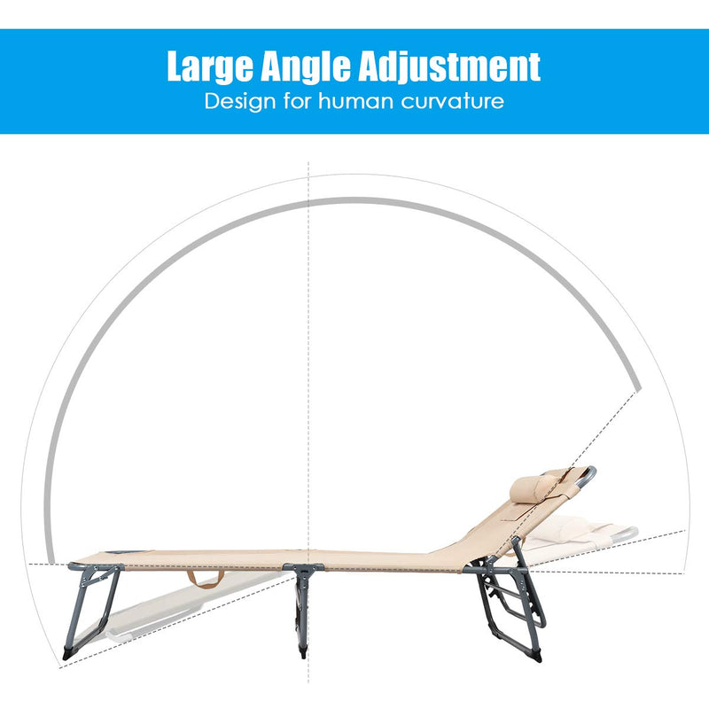 Load image into Gallery viewer, Patio Lounge Chair, Adjustable Folding Recliner - GoplusUS
