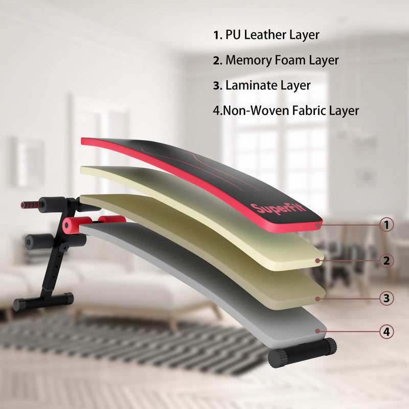 Load image into Gallery viewer, Adjustable Sit Up Bench, Abdominal Training Workout Slant Bench - GoplusUS
