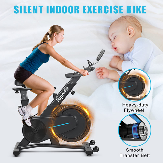 Goplus Magnetic Exercise Bike, Stationary Cycling Bike with Adjustable Seat & Handle - GoplusUS