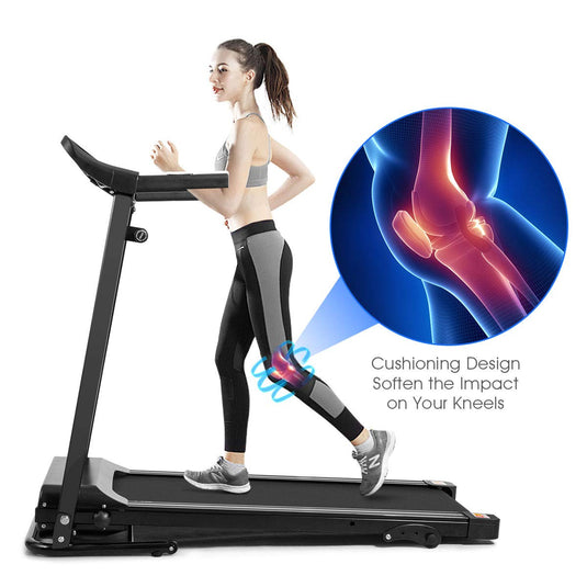 Electric Folding Treadmill, Adjustable Incline and Low Noise Design - GoplusUS
