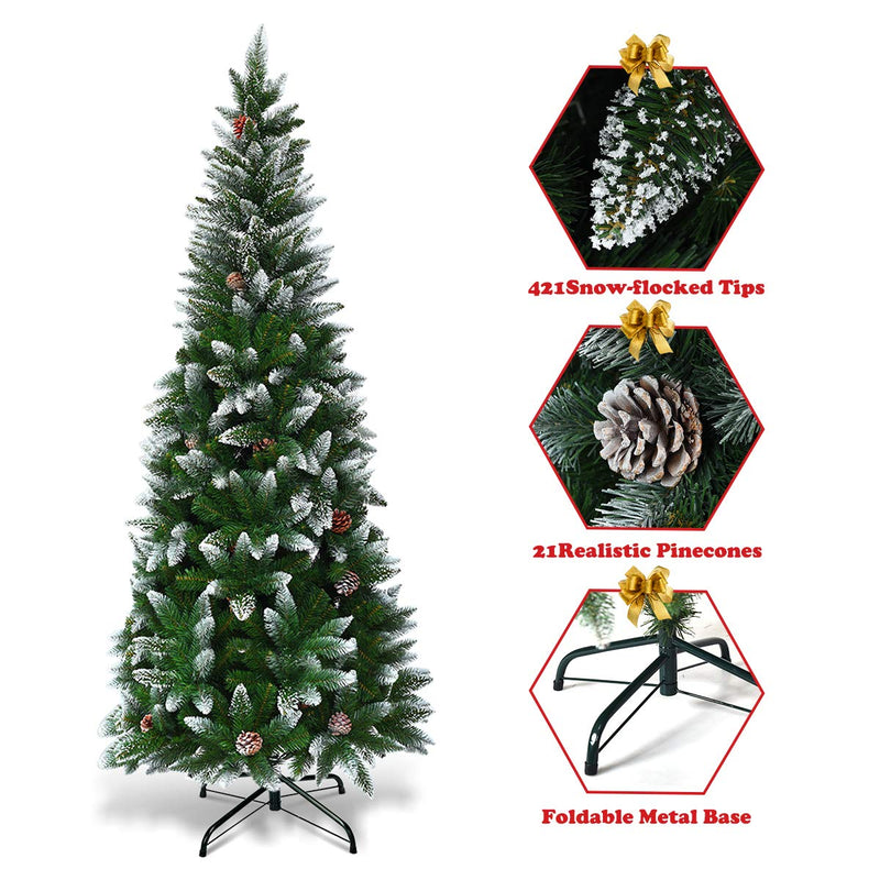 Load image into Gallery viewer, 5ft, 6FT 7.5FT Artificial Pencil Christmas Tree - GoplusUS
