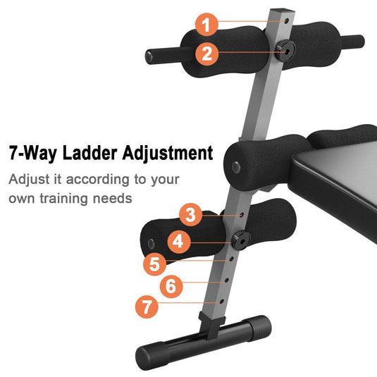 Adjustable Bench Sit up Bench Slant Board Decline Ab Bench Crunch Board - GoplusUS