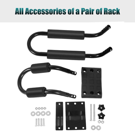 Goplus Kayak Carrier Universal 2 Pair J- Shape Rack Canoe Boat Surf Ski Roof Top Mounted - GoplusUS
