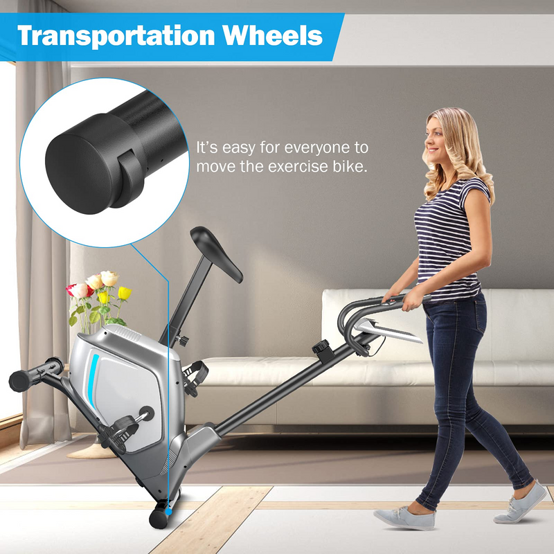 Load image into Gallery viewer, Goplus Magnetic Stationary Upright Exercise Bike, Indoor Cycling Bike w/ 8-level Resistances - GoplusUS
