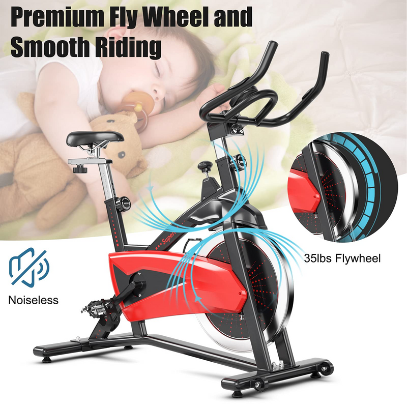 Load image into Gallery viewer, Goplus Indoor Magnetic Exercise Bike, Fitness Cycling Bike W/ Adjustable Resistance - GoplusUS

