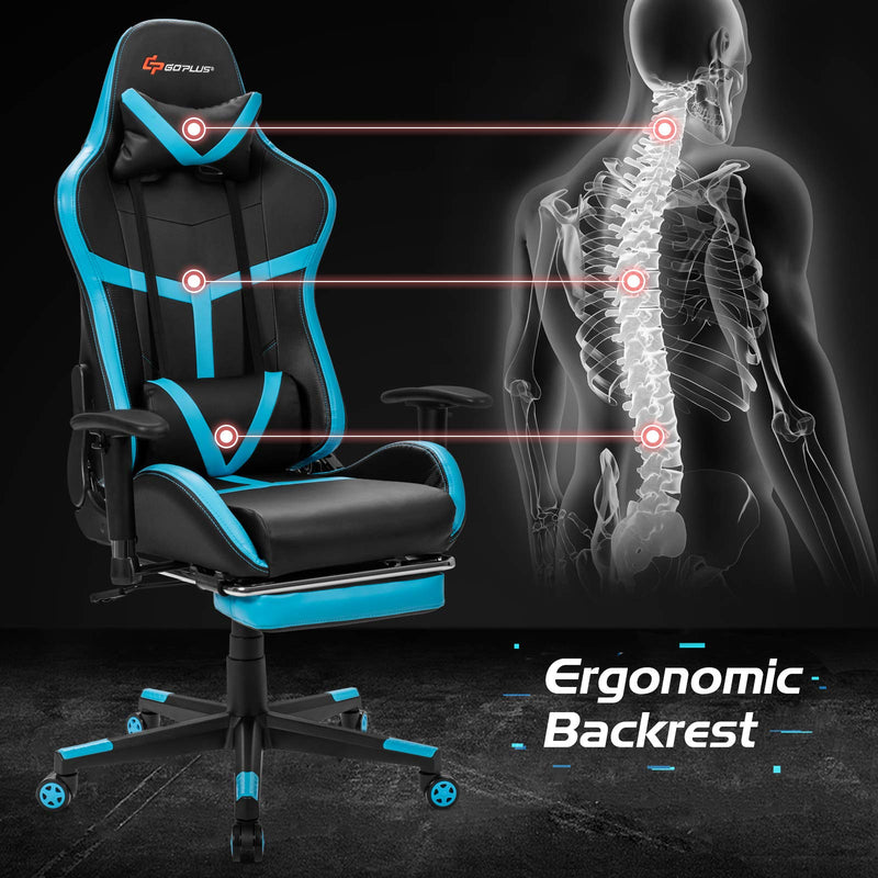 Load image into Gallery viewer, Gaming Chair, Massage Office Chair Computer Gaming Racing Chair - GoplusUS
