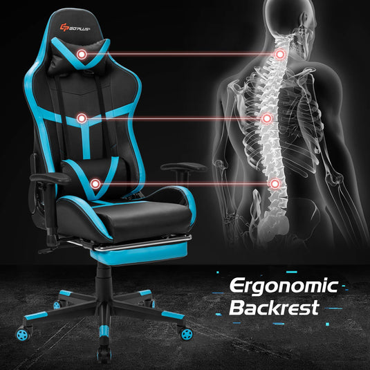 Gaming Chair, Massage Office Chair Computer Gaming Racing Chair - GoplusUS