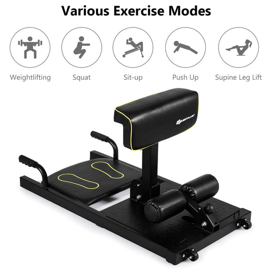 Goplus Deep Squat Machine, 8-in-1 Sissy Squat Fitness Equipment Functional Core - GoplusUS