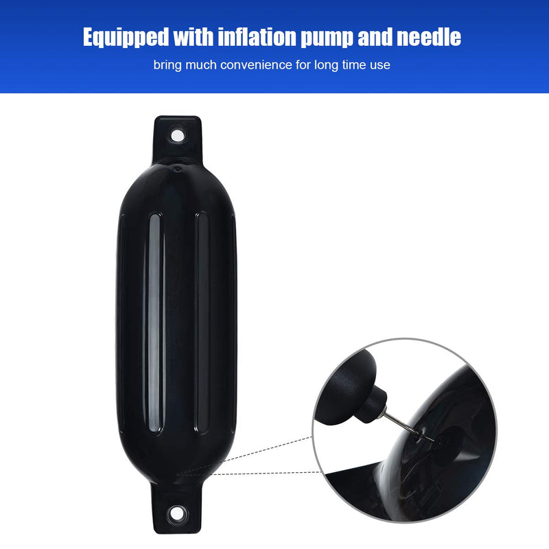 Load image into Gallery viewer, 4 Pack Marine Boat Fender, Ribbed Inflatable Marine Bumper - GoplusUS
