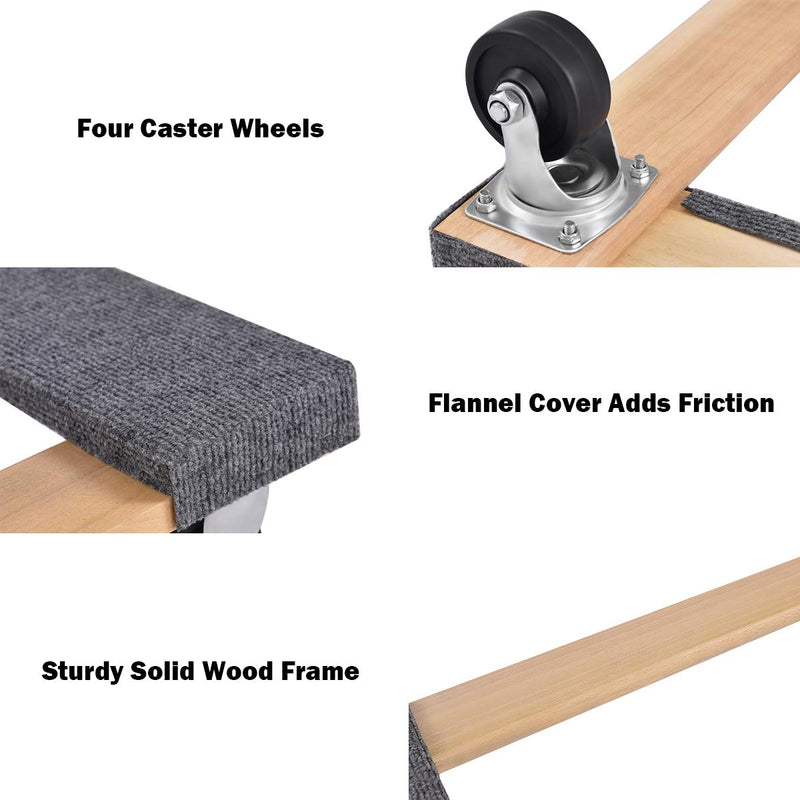 Load image into Gallery viewer, Moving Dolly Heavy Duty Wood Furniture Dllies Movers Carrier (30&quot;x18&quot; with Carpet End) - GoplusUS
