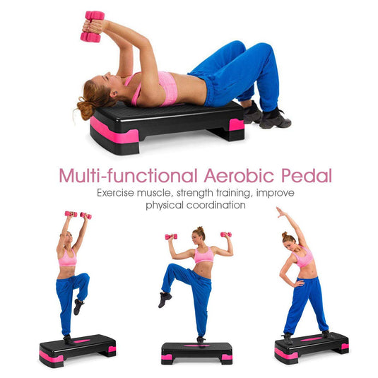Step Platform, 26" Adjustable Aerobic Exercise Step Deck