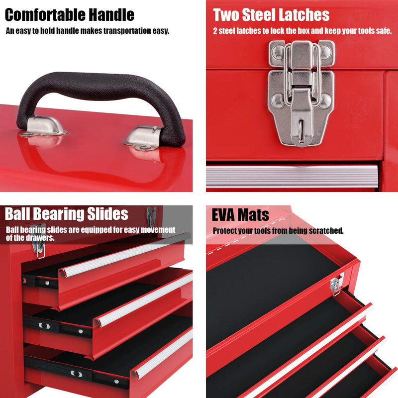 Load image into Gallery viewer, Tool Chest 20-Inch Portable Tool Box Steel Cabinet
