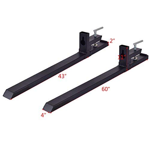 Load image into Gallery viewer, Clamp on Pallet Forks, 60&quot; 4000lbs Max - GoplusUS
