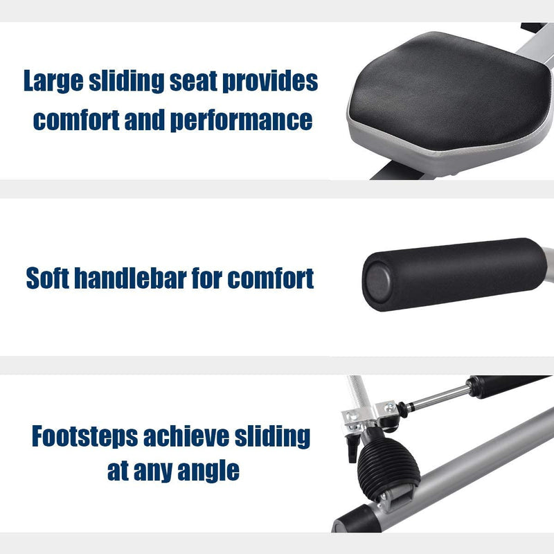 Load image into Gallery viewer, Goplus Hydraulic Rowing Machine Rower with LCD Monitor - GoplusUS
