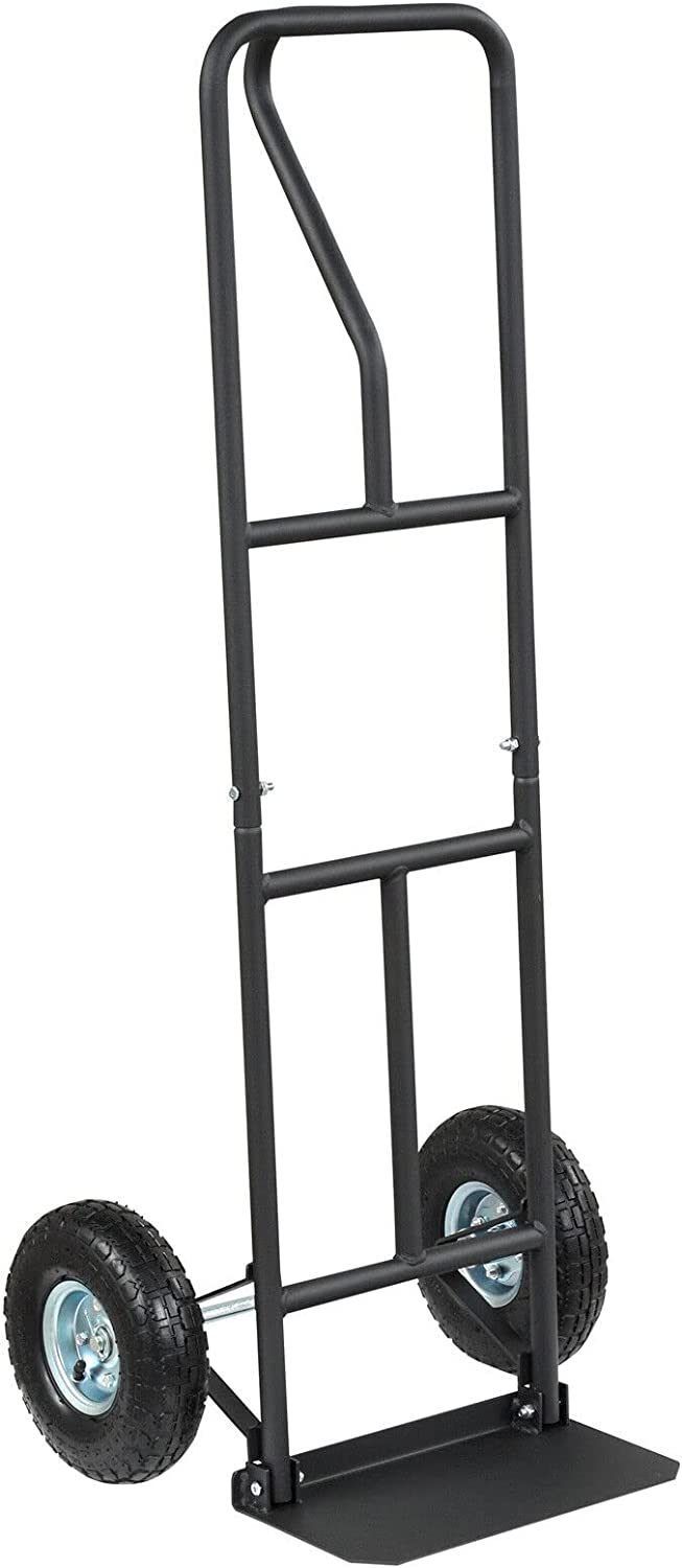 Load image into Gallery viewer, Goplus P-Handle Hand Truck, High Back Sack Barrow with 10&quot; Wheels, Built-in Double Bearings and Foldable Load Plate
