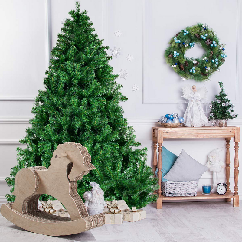 Load image into Gallery viewer, Goplus Artificial Christmas Tree, Unlit Premium Hinged Spruce Xmas Tree with Solid Metal Stand, for Outdoor and Indoor Decor - GoplusUS
